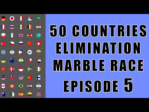 50 Countries Elimination Marble Race 5 in Algodoo \ Marble Race King