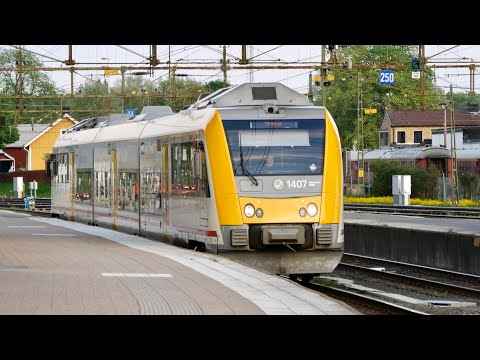 Många olika tåg i Nässjö