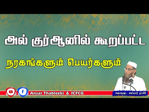 அல்குர்ஆனில் கூறப்பட்ட நரகங்களும் பெயர்களும்