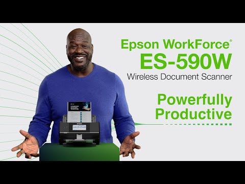 WorkForce ES-590W Wireless Desktop Color Duplex Document Scanner