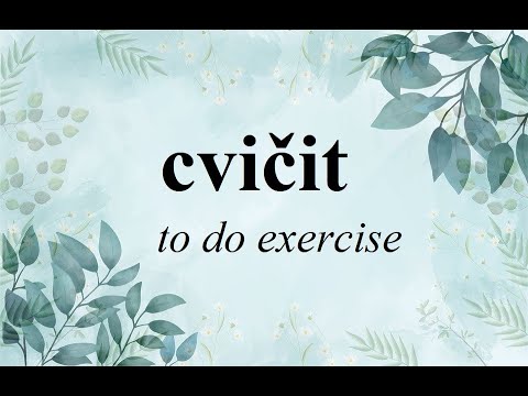 Cvičit / Learn Czech verbs with conjugation (past, present and future tense)