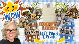 Mason Jar FALL Door Hanger 🍂💙 FLORAL & PAINTING Tips HAND LETTERED SIGN and BOW TUTORIAL!!