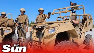 Ukrainian forces speed through battlefield on buggies supplied by allies
