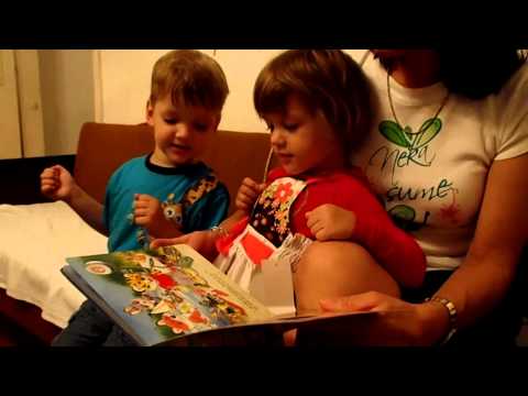 Nina reading to Lucija & Jakov, Croatia Sept 2012
