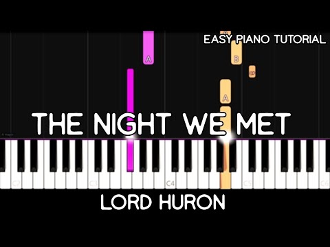 Lord Huron - The Night We Met (Easy Piano Tutorial)