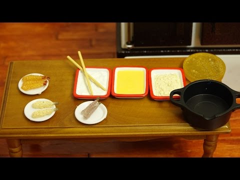RE MENT エビフライ Fried shrimp ミニチュア食品サンプル 장난감 Video