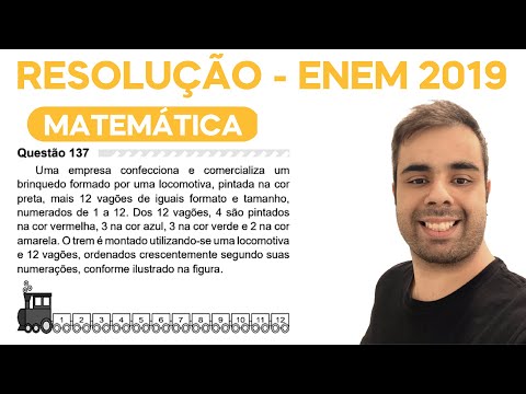 ENEM 2019 - Uma empresa confecciona e comercializa um brinquedo formado por uma locomotiva, pintada