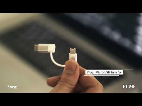 Tgz198 3 in 1 fast charging cable with sound sensor & data s...