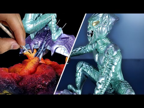 Sculpting Green Goblin from Polymer Clay | Timelapse