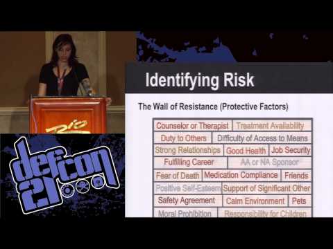 Defcon 21 - Suicide Risk Assessment and Intervention Tactics