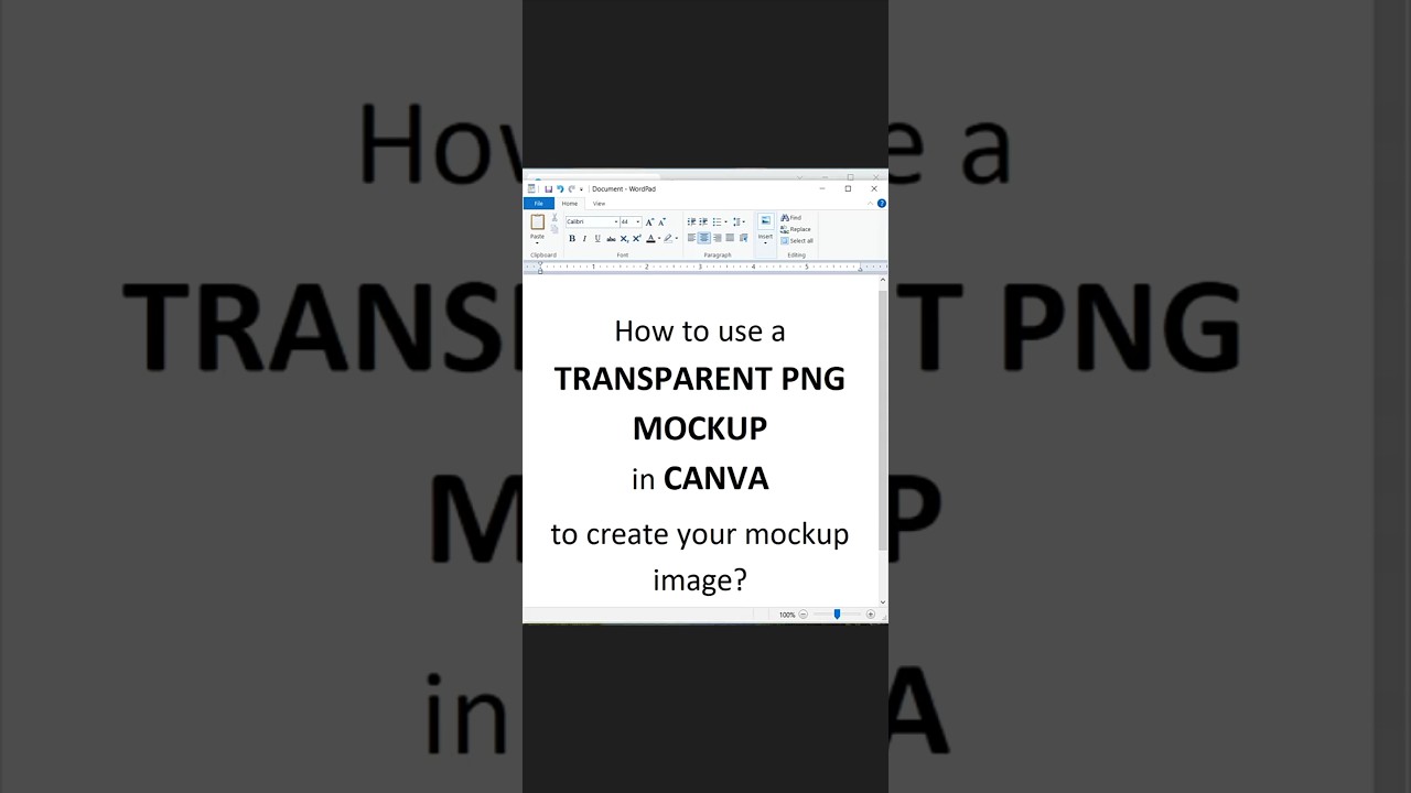 LEARN HOW to USE a transparent PNG Mockup in CANVA #shorts #mockup #canva #canvatutorial