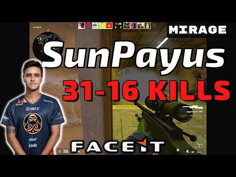 CSGO POV SunPayus (31-16) Mirage 𝙒𝙞𝙣 (16-13) / Faceit 23.11.2022