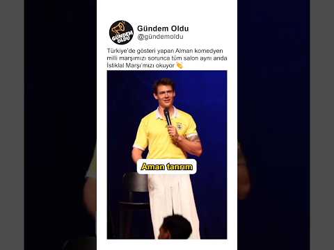 Türkiye'de gösteri yapan Alman komedyen marşımızı sorunca tüm salon İstiklal Marşı'nı okuyor 👏