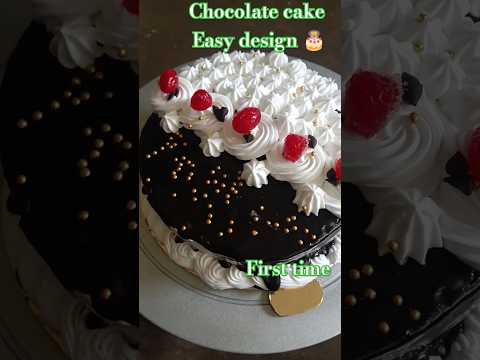 chocolatecake🎂easycakedesign #trending#cake#cakedecorating #shortsfeed#viral#ytshort #youtubeshorts