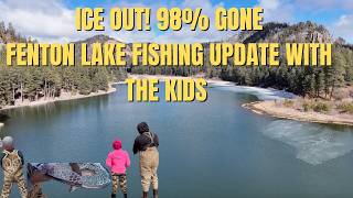 ICE OUT with My Kids! We Founded OPEN WATER  at Fenton Lake #fishing #flyfishing #rainbowtrout