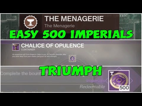 EASY 500 imperials-no farming needed/Destiny 2 menagerie triumphs guide Video