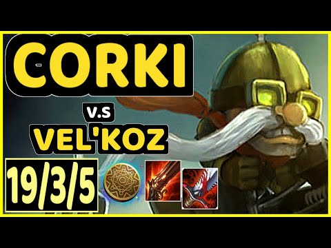 MAGIFELIX (CORKI) vs VEL'KOZ - 19/3/5 KDA MID CHALLENGER GAMEPLAY - EUW