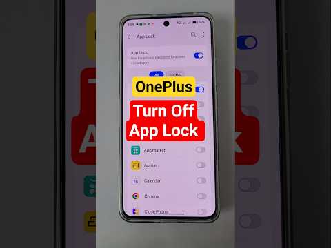 how to turn off app lock in oneplus #applock #oneplus #android