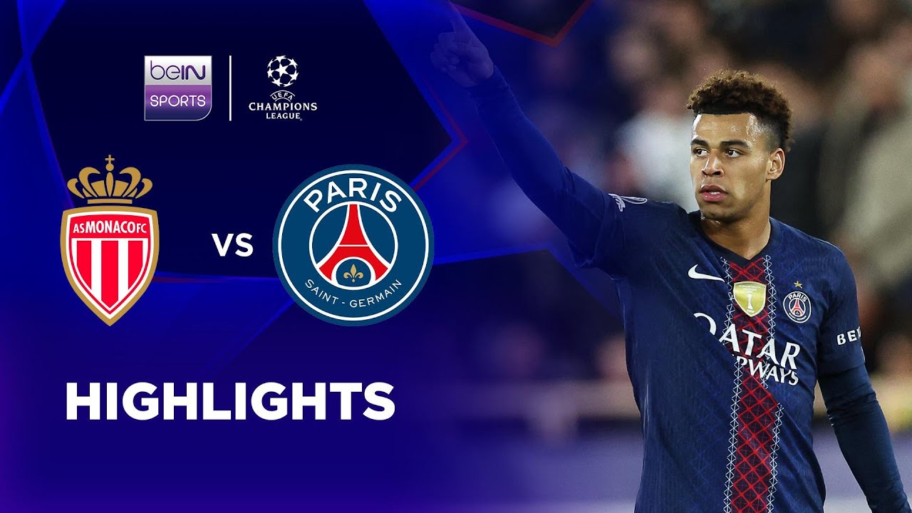 Monaco 2-3 Paris Saint-Germain | Champions League 25/26 Match Highlights