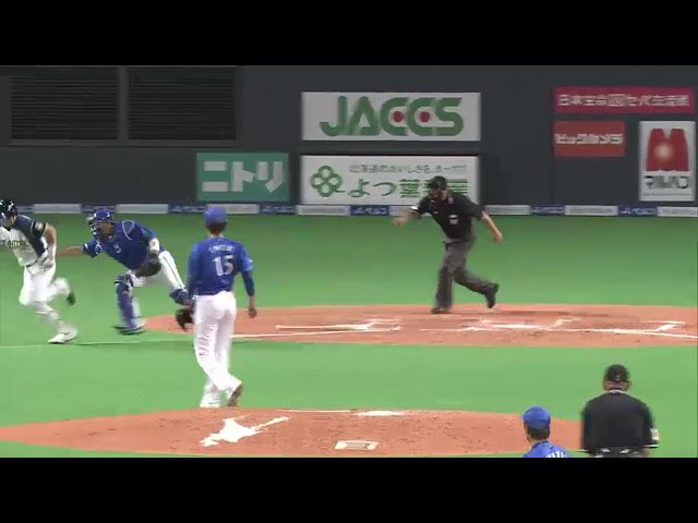 7回裏 ファイターズお手上げ... ベイスターズ井納の前に7回まで散発3安打無失点...2014/5/23 F-DB