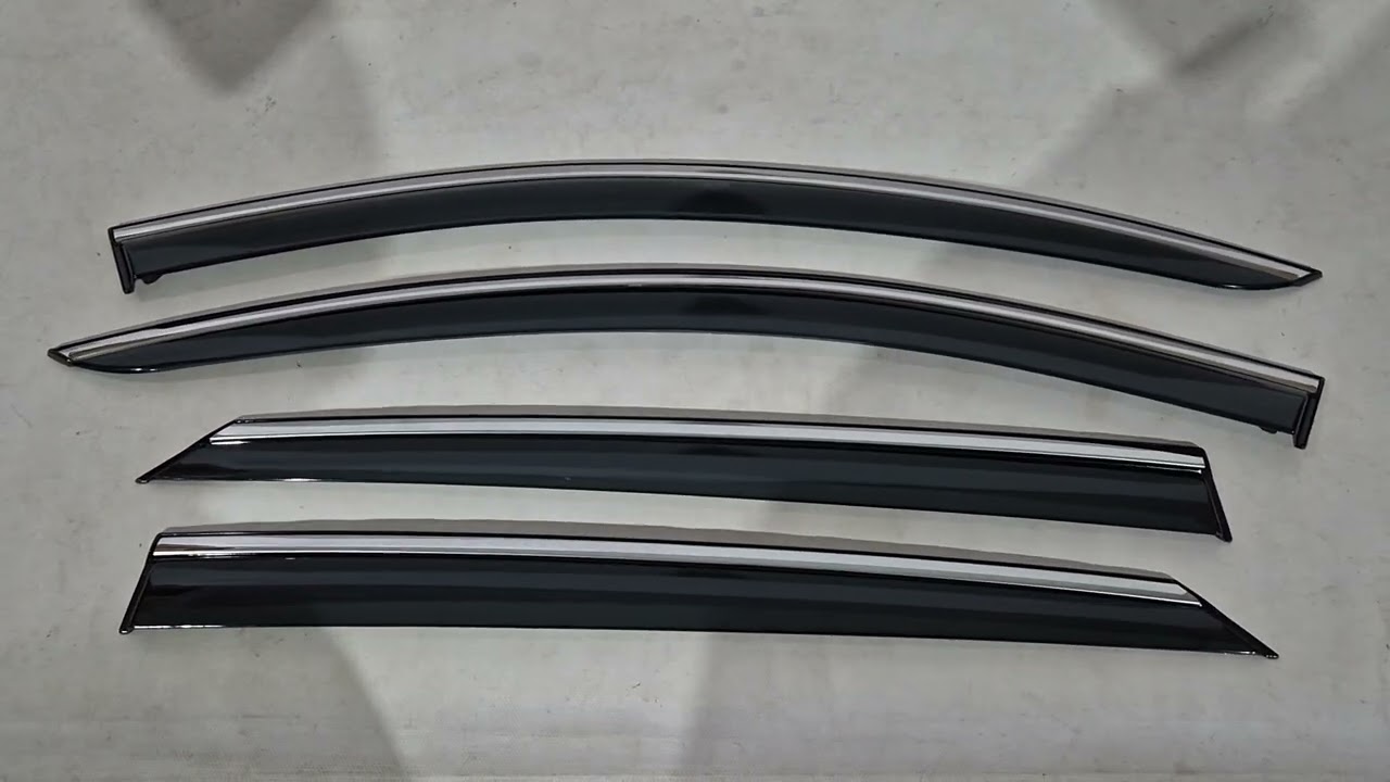 Ветровики с хромированным молдингом Niken Luxury (4 шт) Video 1