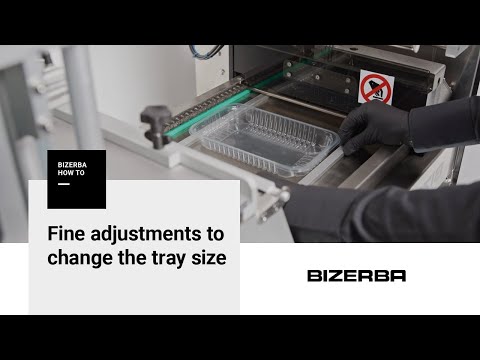 Bizerba How-To: fine adjustments for quick tray size change on TPC15