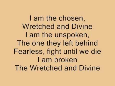 Black Veil Brides- Wretched and Divine(lyrics)