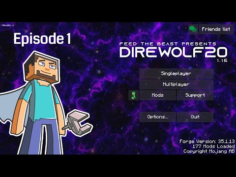 Minecraft Direwolf20 1.16 Episode 1 - Punched Drunk