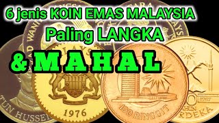 6 jenis UANG KOIN KUNO &amp; langka (RINGGIT EMAS) koin emas Malaysia