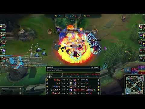 Garen and Jhin Double Teleport - Intense Team Fight - League of Legends 1/2/2022
