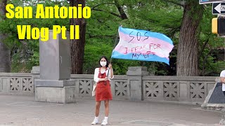 I Travelled to Texas and Found A Trans Woman Protesting Downtown - San Antonio Travel Vlog Pt II