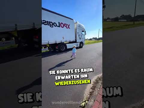 Als sie Papas Lkw sah, gab es kein Halten mehr! ❤️