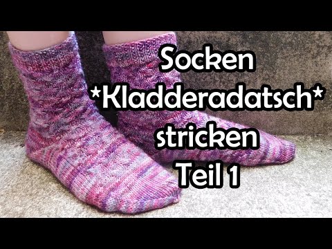 Socken *Kladderadatsch* stricken Teil 1 - Romy Fischer Strickanleitung