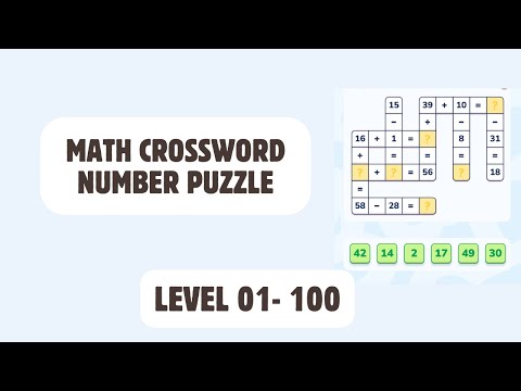 Math Crossword Game - Level 1-100 - Solutions - YouTube