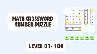 Math Crossword Game - Level 1-100 - Solutions [Expert]