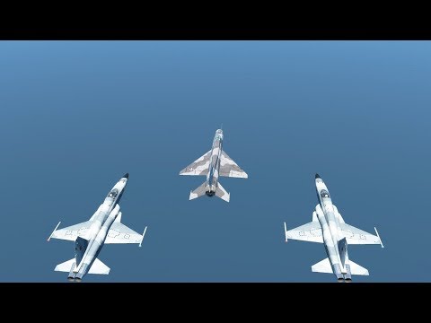 DCS World: MiG-21 defending against 3 Tigers