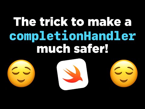 Here's the trick to make a completionHandler much safer! 😌 thumbnail
