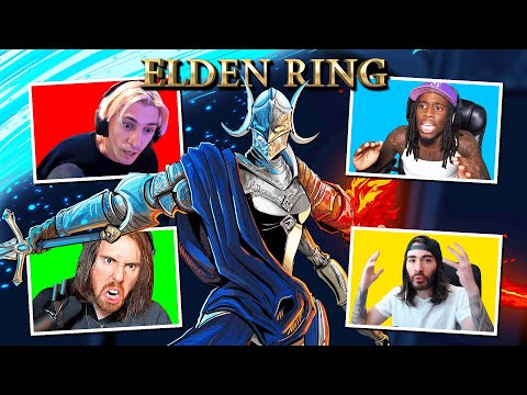 Elden Ring - Streamers REACT to Rellana Twin Moon Knight (Boss Fight)