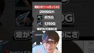 ［作ってみた］自分の戦績から、「15分時点のゴールド差」別の勝率が見れるツール