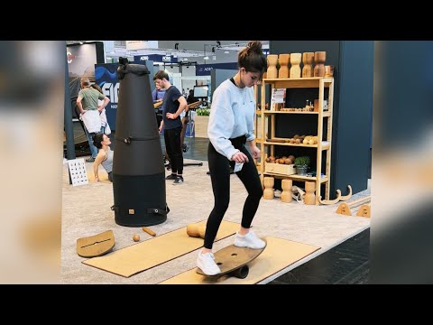 rollholz Balance Board - Gleichgewichtstraining für Daheim