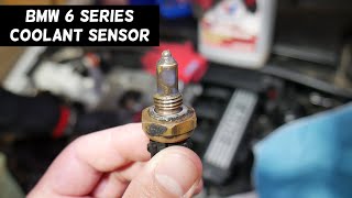 BMW 6 SERIES E63 E64 COOLANT TEMPERATURE SENSOR REPLACEMENT LOCATION