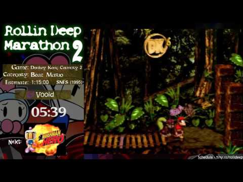 Donkey Kong Country 2 (Beat Mario) by V0oid in 1:09:34 - Rollin' Deep Marathon 2