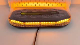 Mini LED rampa, oranžová, 60xLED, 12-24V, ECE R65, magnet