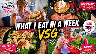 Realistic VSG What I Eat in a Day | Taco Salad | Keto Chicken Sandwich | Protein Pancakes
