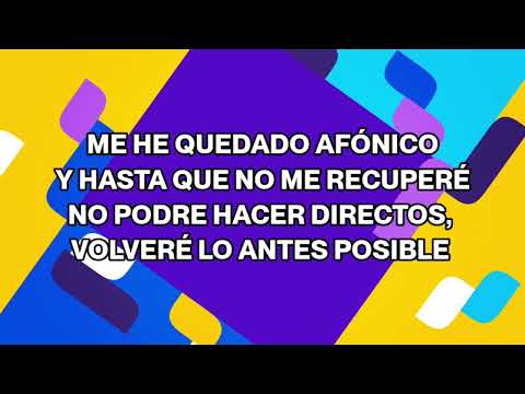 No puedo hacer Directos, me he quedado afónico