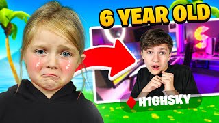 FaZe H1ghSky1 Makes 6 Year Old SISTER CRY While Playing FORTNITE! *sad*