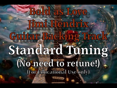Bold as Love by Jimi Hendrix Guitar Backing Track Standard Tuning (With Vocals)