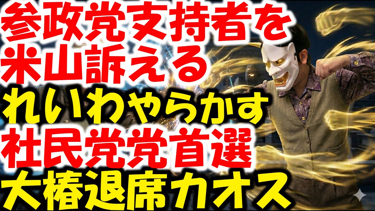 社民党党首選会見が地獄。福島みずほびいきに切れる大椿氏が途中退席。望月衣塑子吠える。ラサール石井黙る。米山隆一、参政党支持者にデマ流されてぶち切れ、法的措置へ。れいわ新選組野村パターソン、またやらかす