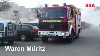 preview picture of video 'Brandinferno im Hafen Waren Müritz / Infierno del incendio en el puerto Waren Müritz'