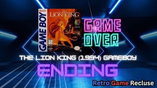 The Lion King (1994) Nintendo Gameboy Disney ending [Retro Gaming]